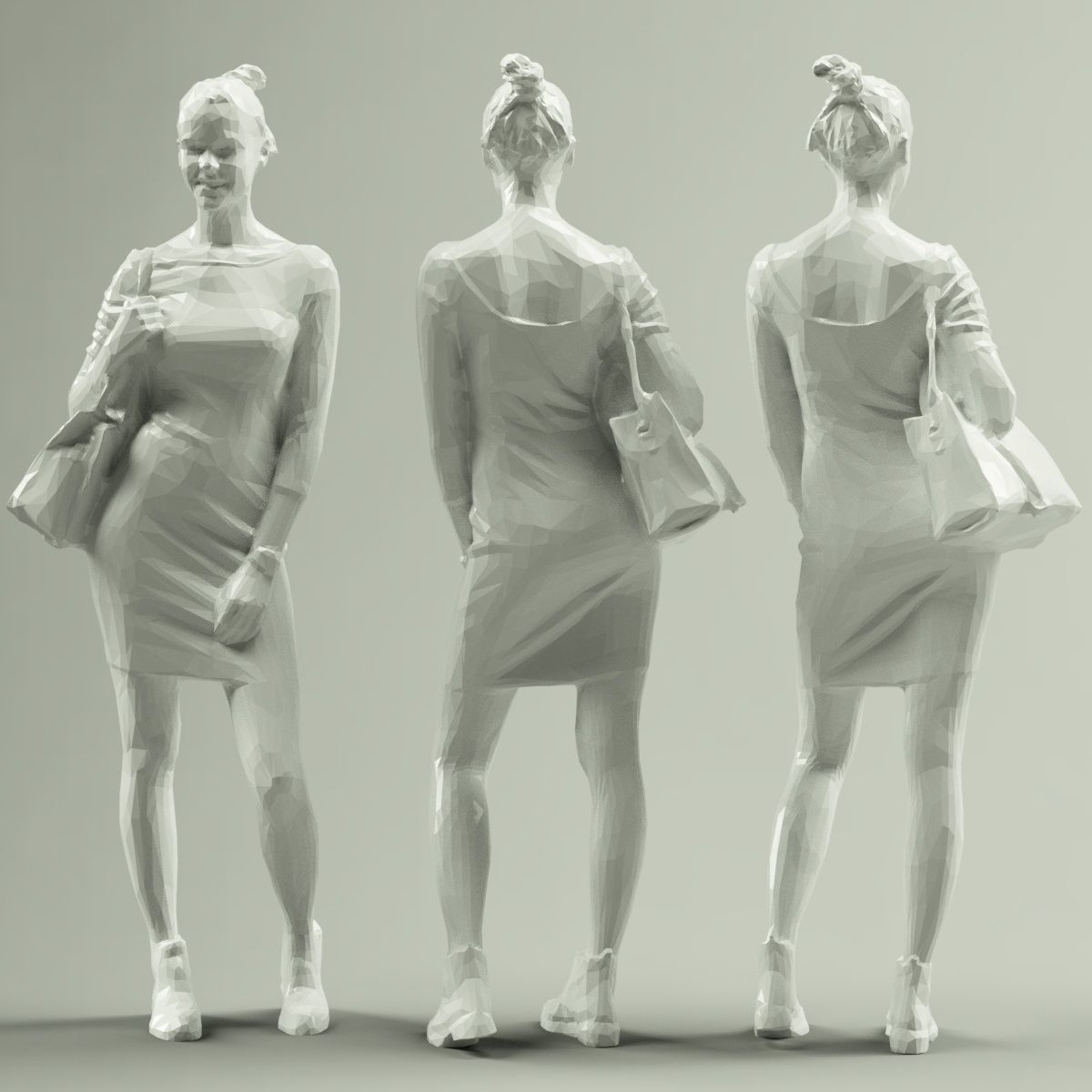 16 Fashion Girls Scan Vol 2 Low-poly 3D model_53