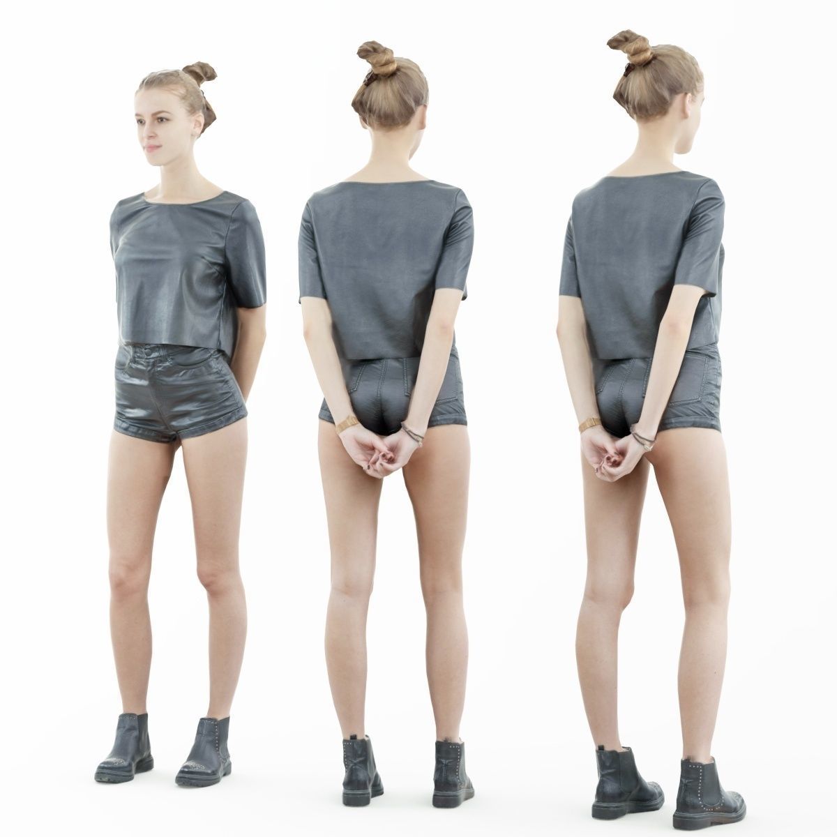 16 Fashion Girls Scan Vol 2 Low-poly 3D model_44