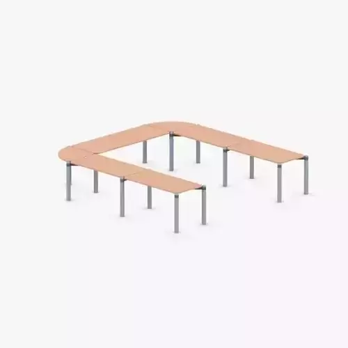 1341 - Office Table Low-poly 3D model