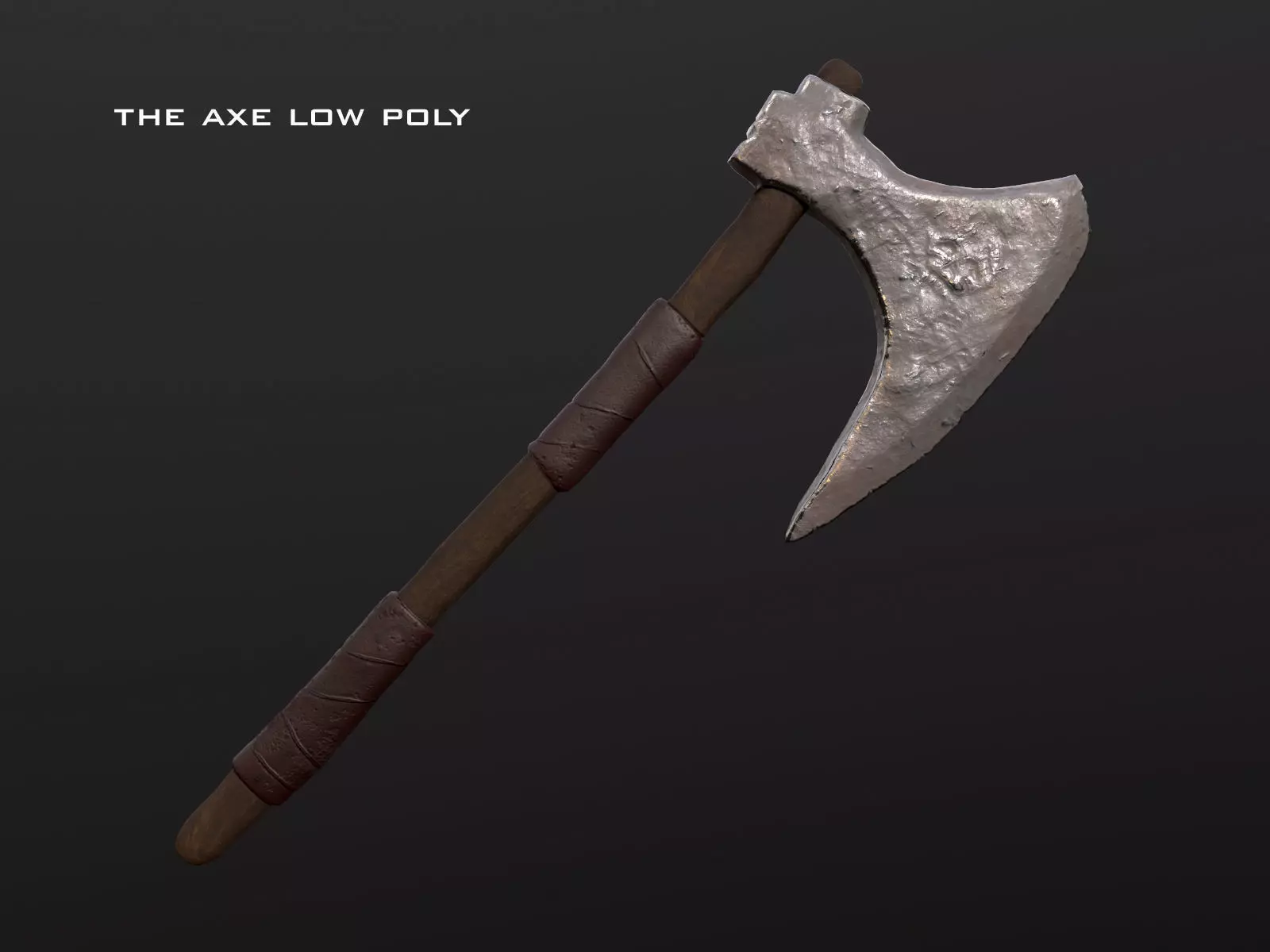 Axe for game Free low-poly 3D model