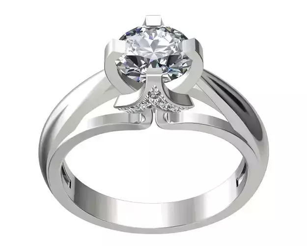 JEWELRY ENGAGEMENT RING STL FILE FOR DOWNLOAD AND PRINT- CC7 3D print model