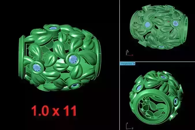 CHARM ball with diamonds