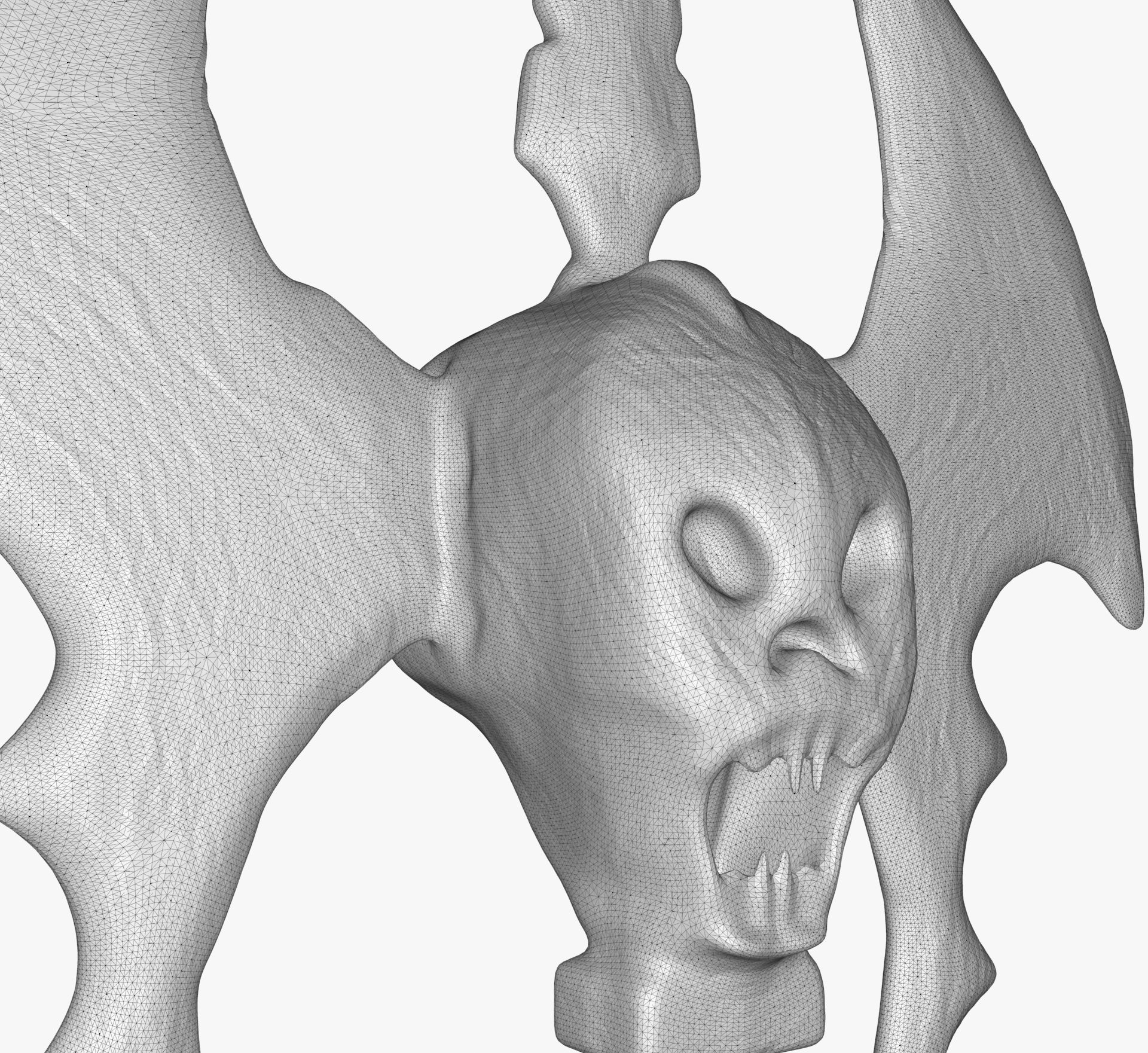 Medieval Skull Axe 3D model_12