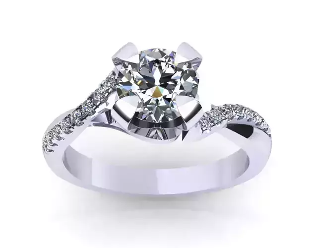 JEWELRY ENGAGEMENT RING STL FILE FOR DOWNLOAD AND PRINT- CC9 3D print model