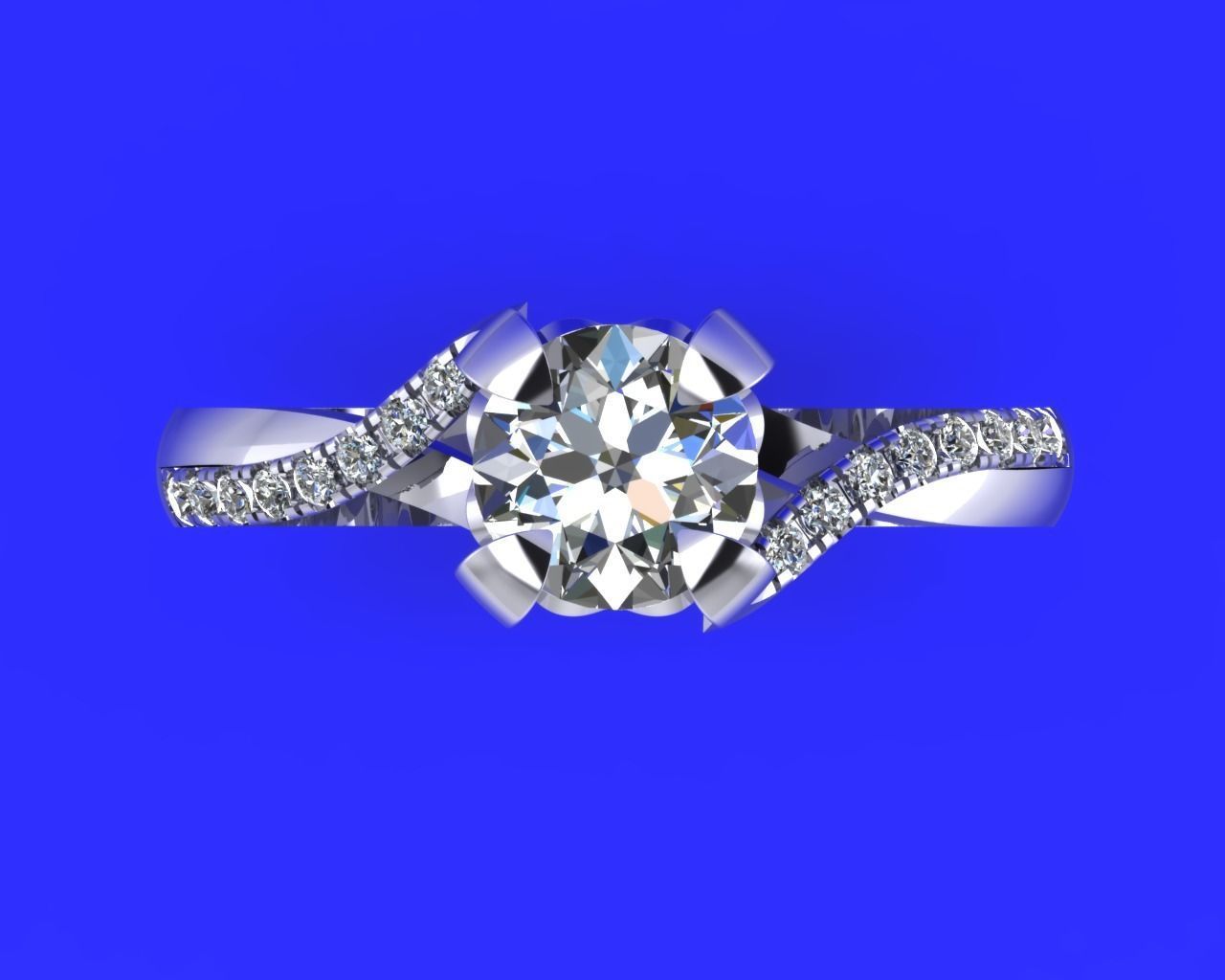 JEWELRY ENGAGEMENT RING STL FILE FOR DOWNLOAD AND PRINT- CC9 3D print model_3