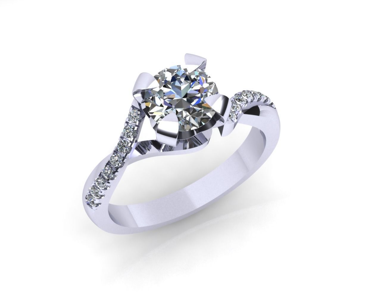JEWELRY ENGAGEMENT RING STL FILE FOR DOWNLOAD AND PRINT- CC9 3D print model_7