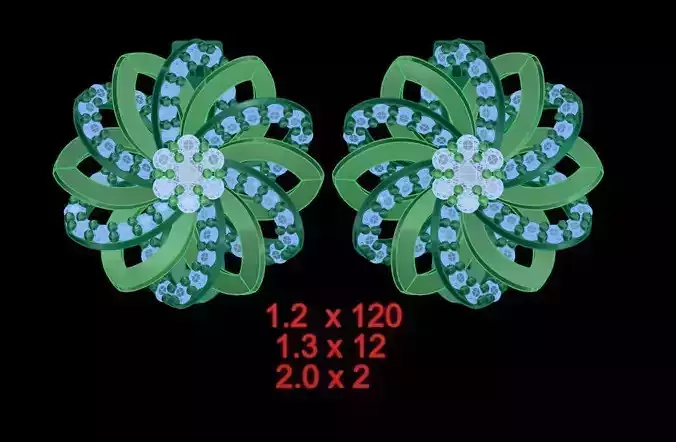 EARING swarovski crystal flower earrings
