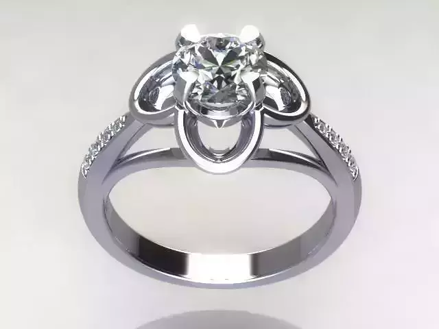 JEWELRY ENGAGEMENT RING STL FILE FOR DOWNLOAD AND PRINT- CC11