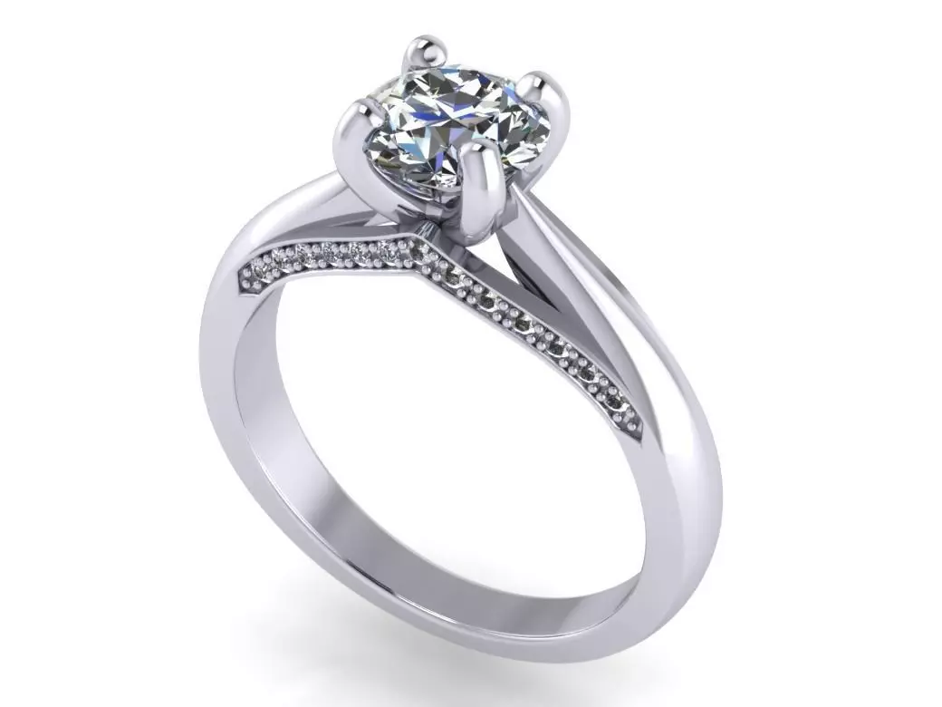 JEWELRY ENGAGEMENT RING STL FILE FOR DOWNLOAD AND PRINT- CC12 3D print model_0