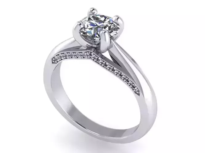 JEWELRY ENGAGEMENT RING STL FILE FOR DOWNLOAD AND PRINT- CC12 3D print model