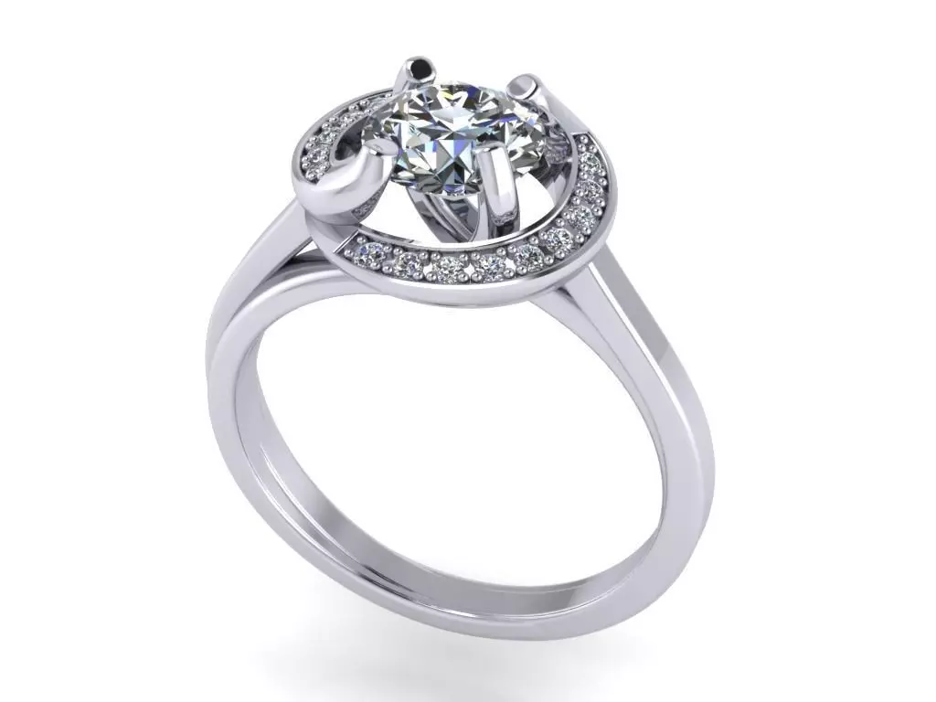 JEWELRY ENGAGEMENT RING STL FILE FOR DOWNLOAD AND PRINT- CC13 3D print model_0