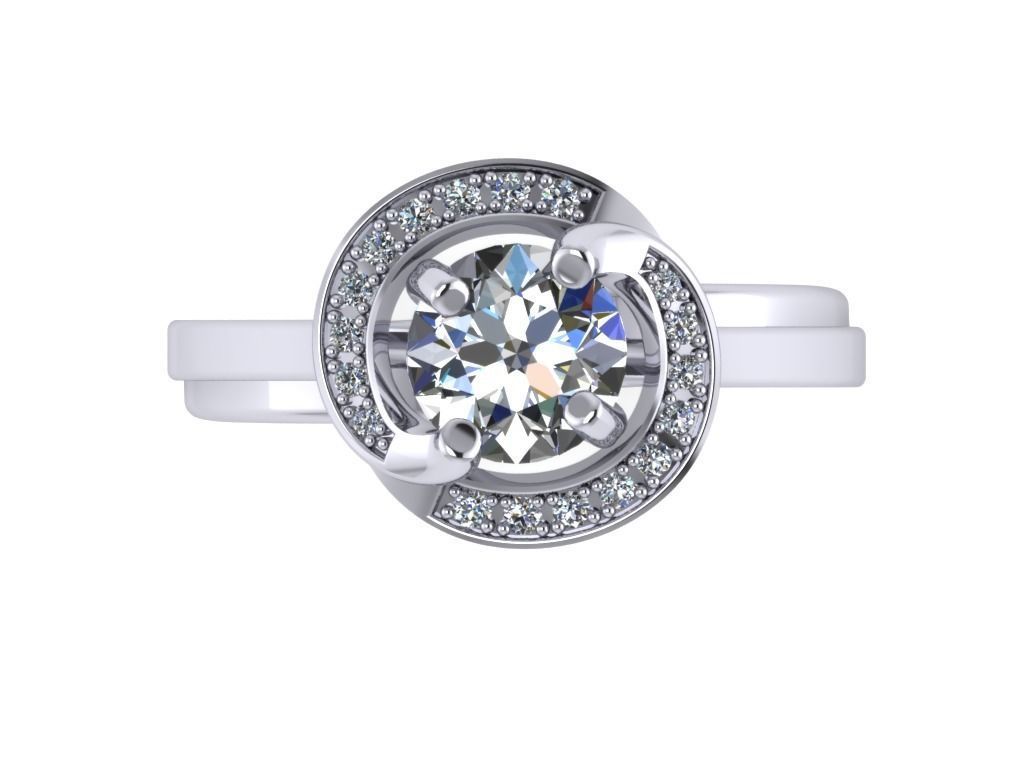 JEWELRY ENGAGEMENT RING STL FILE FOR DOWNLOAD AND PRINT- CC13 3D print model_2