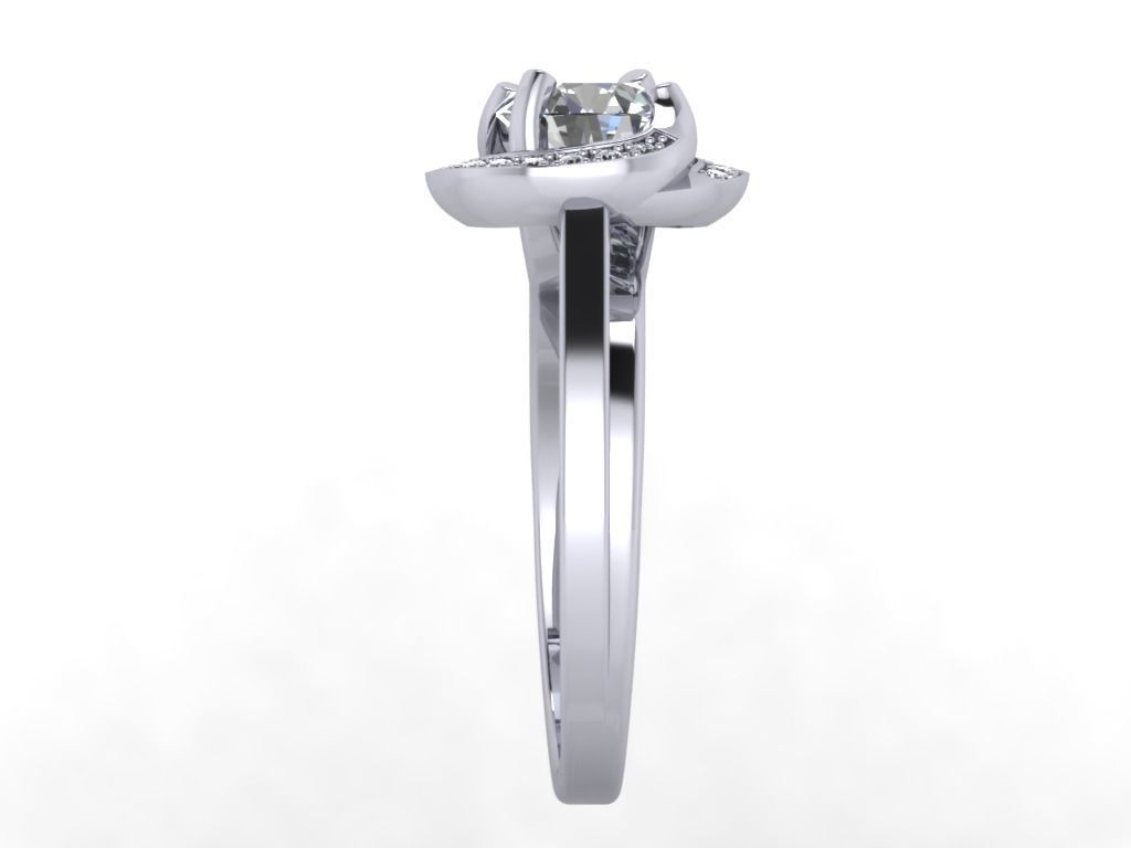 JEWELRY ENGAGEMENT RING STL FILE FOR DOWNLOAD AND PRINT- CC13 3D print model_4