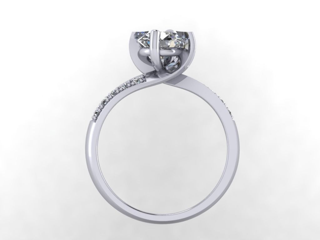 JEWELRY ENGAGEMENT RING STL FILE FOR DOWNLOAD AND PRINT- CC14 3D print model_2