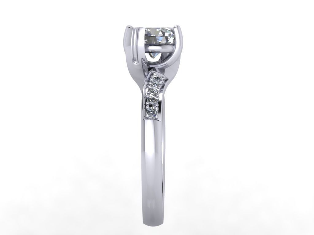 JEWELRY ENGAGEMENT RING STL FILE FOR DOWNLOAD AND PRINT- CC14 3D print model_4