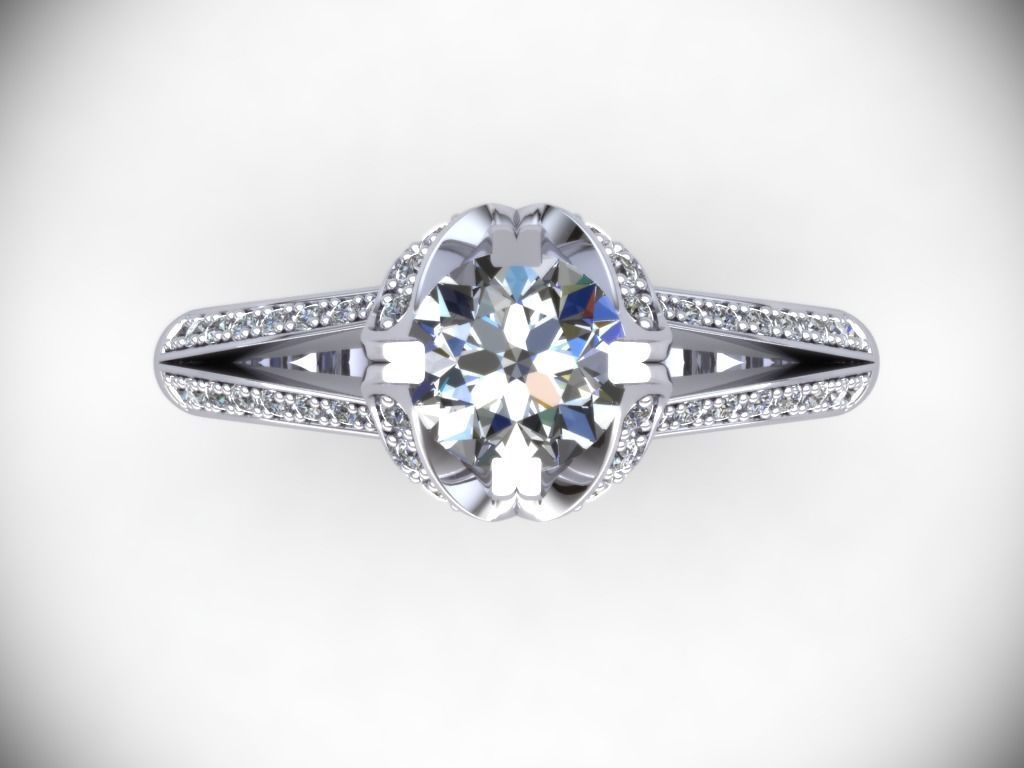 JEWELRY ENGAGEMENT RING STL FILE FOR DOWNLOAD AND PRINT- CC15 3D print model_1