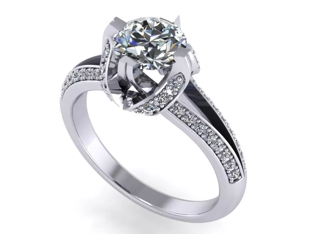 JEWELRY ENGAGEMENT RING STL FILE FOR DOWNLOAD AND PRINT- CC15 3D print model_0