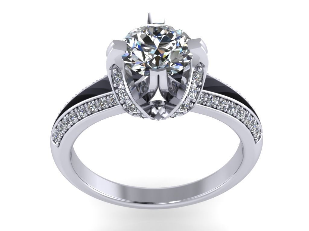 JEWELRY ENGAGEMENT RING STL FILE FOR DOWNLOAD AND PRINT- CC15 3D print model_2
