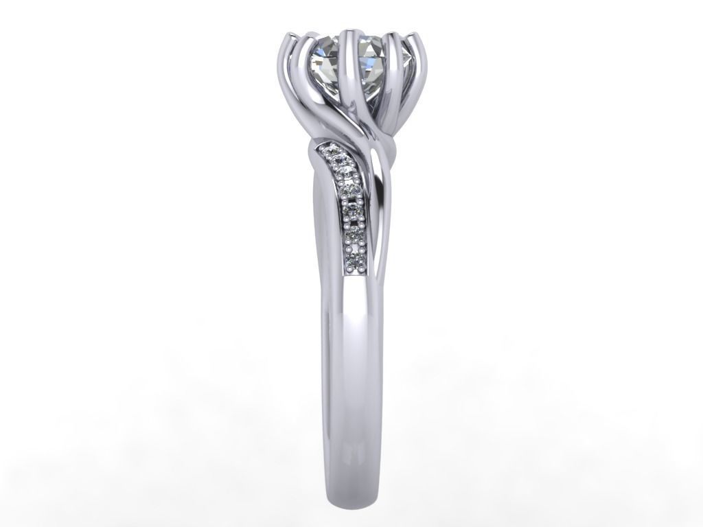 JEWELRY ENGAGEMENT RING STL FILE FOR DOWNLOAD AND PRINT- CC16 3D print model_8