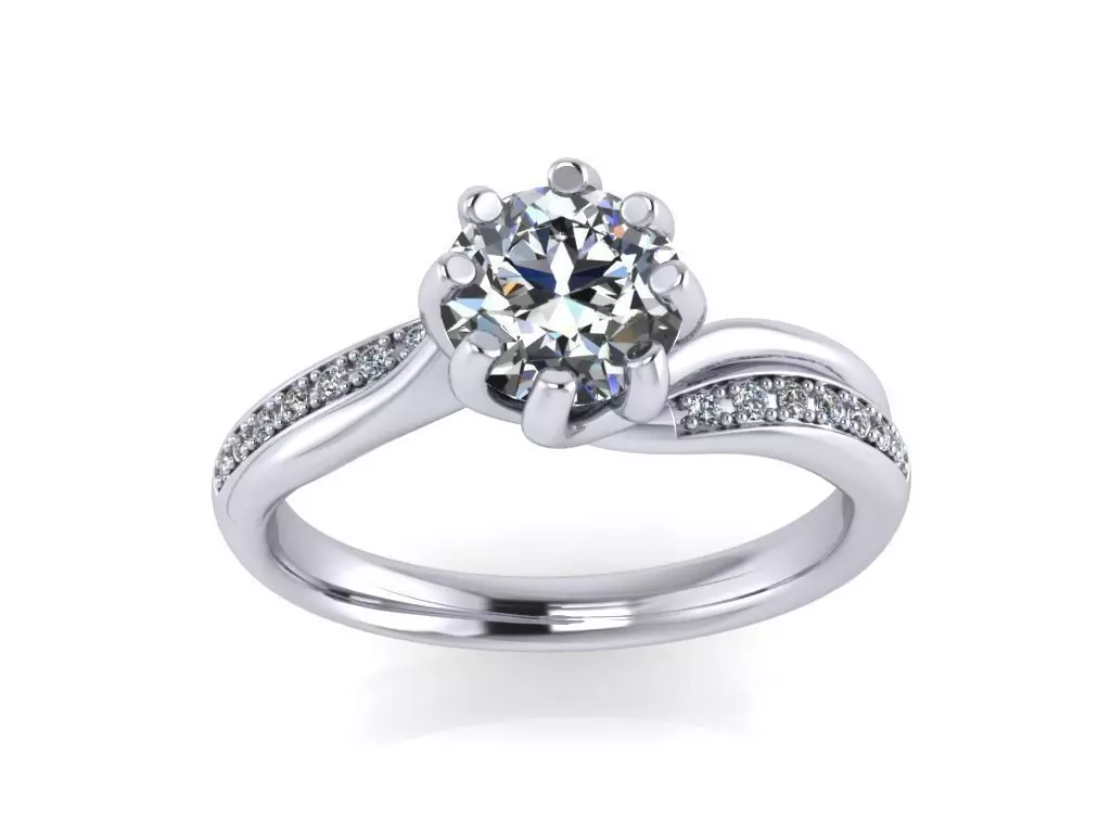 JEWELRY ENGAGEMENT RING STL FILE FOR DOWNLOAD AND PRINT- CC16 3D print model_0