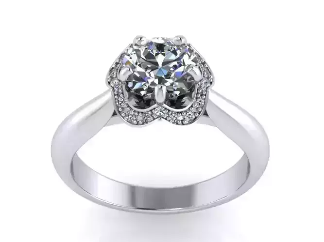 JEWELRY ENGAGEMENT RING STL FILE FOR DOWNLOAD AND PRINT- CC18