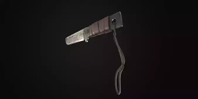 Medieval Knife Free low-poly 3D model