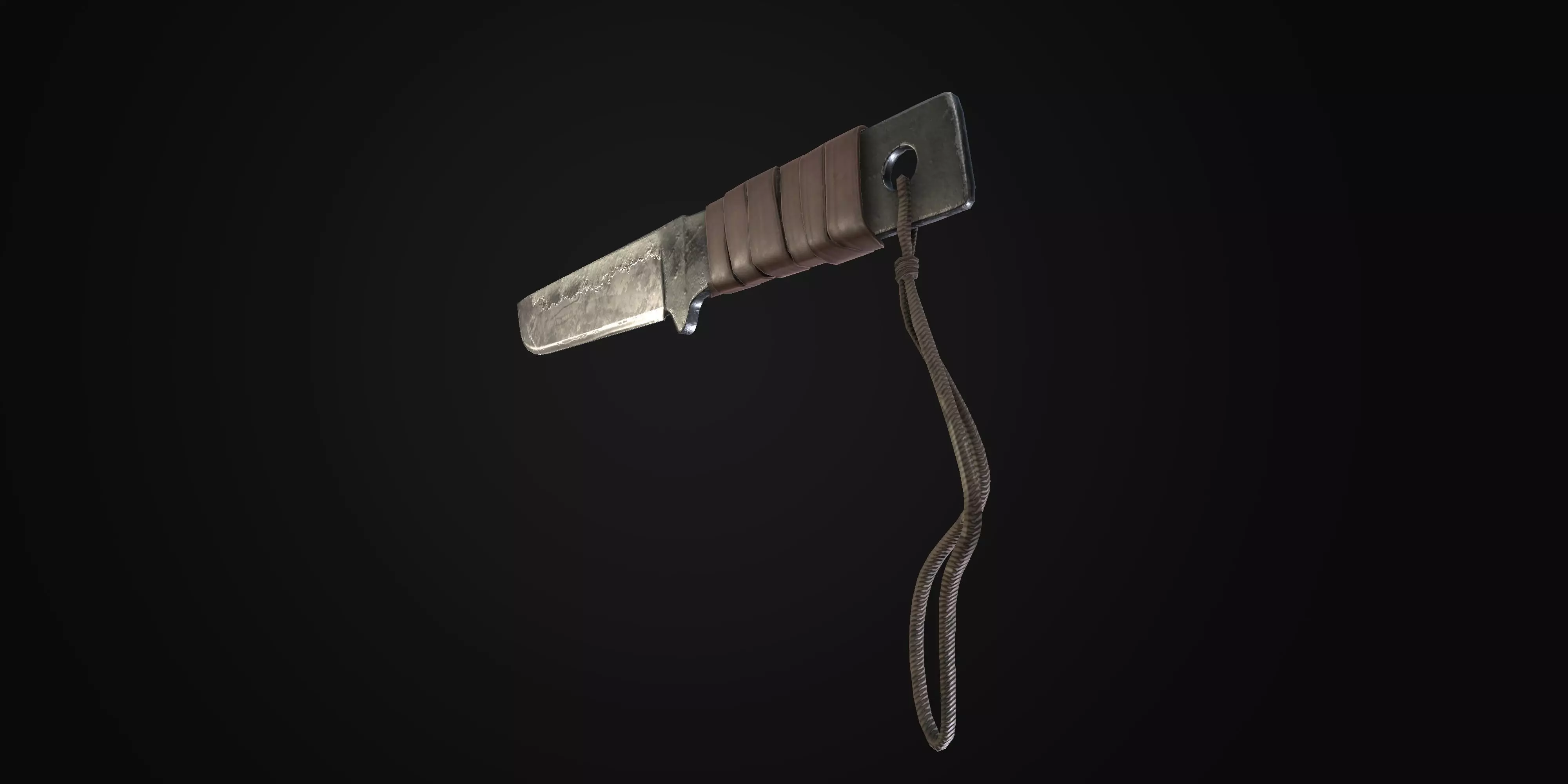 Medieval Knife Free low-poly 3D model