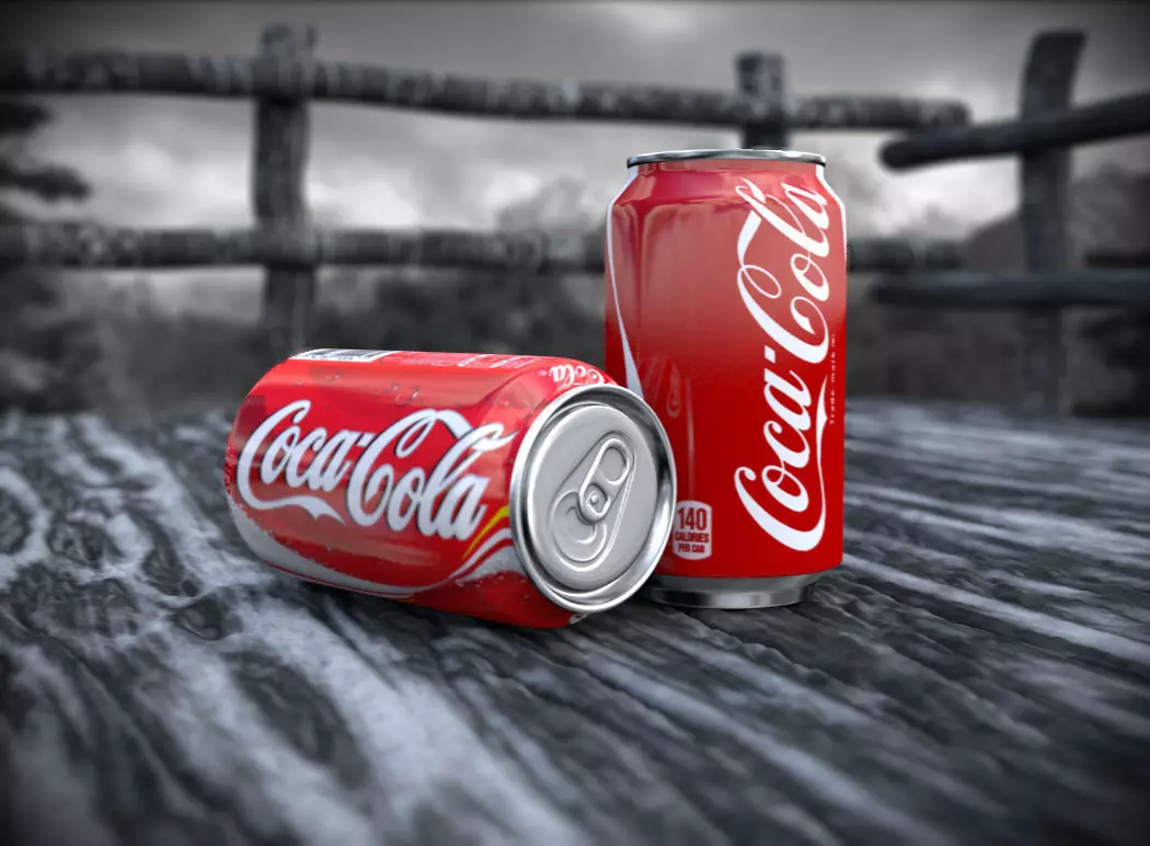 Coke Can Low-poly 3D model_0
