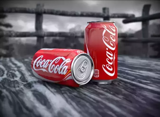 Coke Can Low-poly 3D model