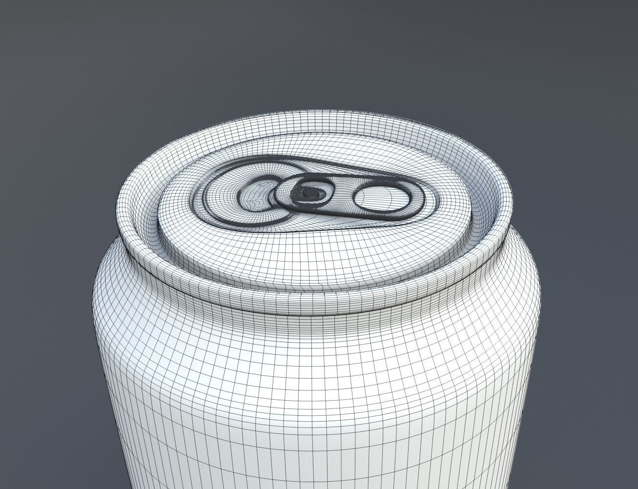 Coke Can Low-poly 3D model_9