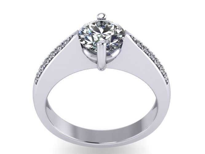 JEWELRY ENGAGEMENT RING STL FILE FOR DOWNLOAD AND PRINT- CC19 3D print model