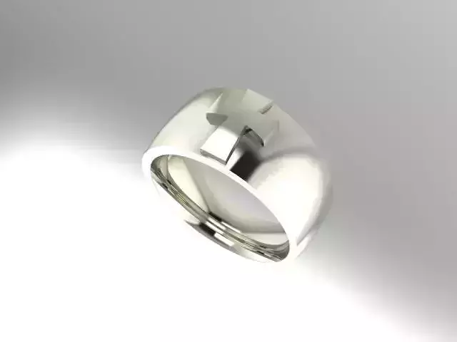 Mens cross ring 3D print model