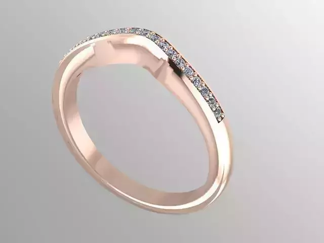 curved wedding band
