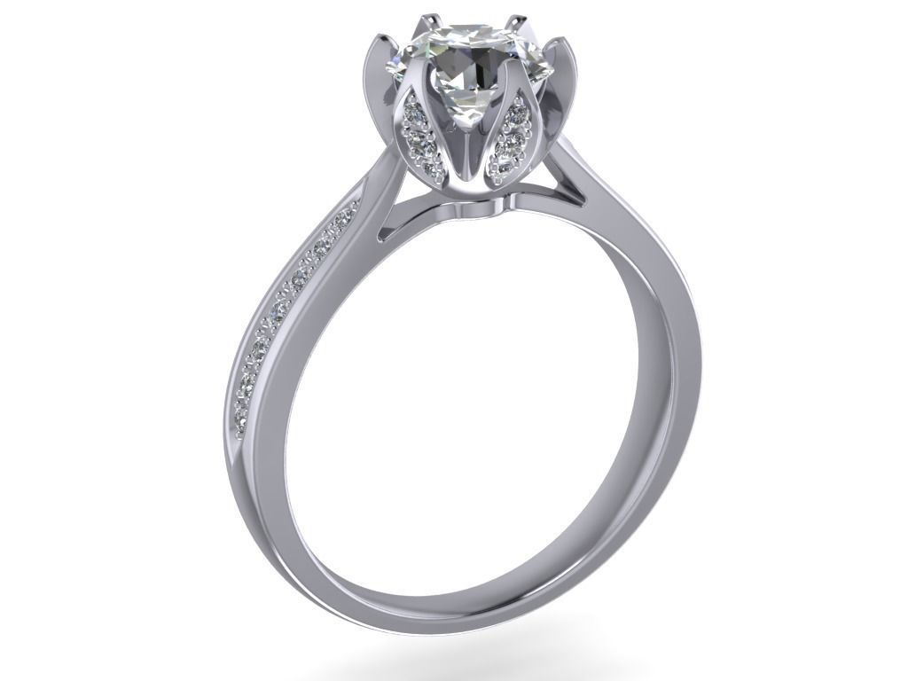 JEWELRY ENGAGEMENT RING STL FILE FOR DOWNLOAD AND PRINT- CC22 3D print model_1