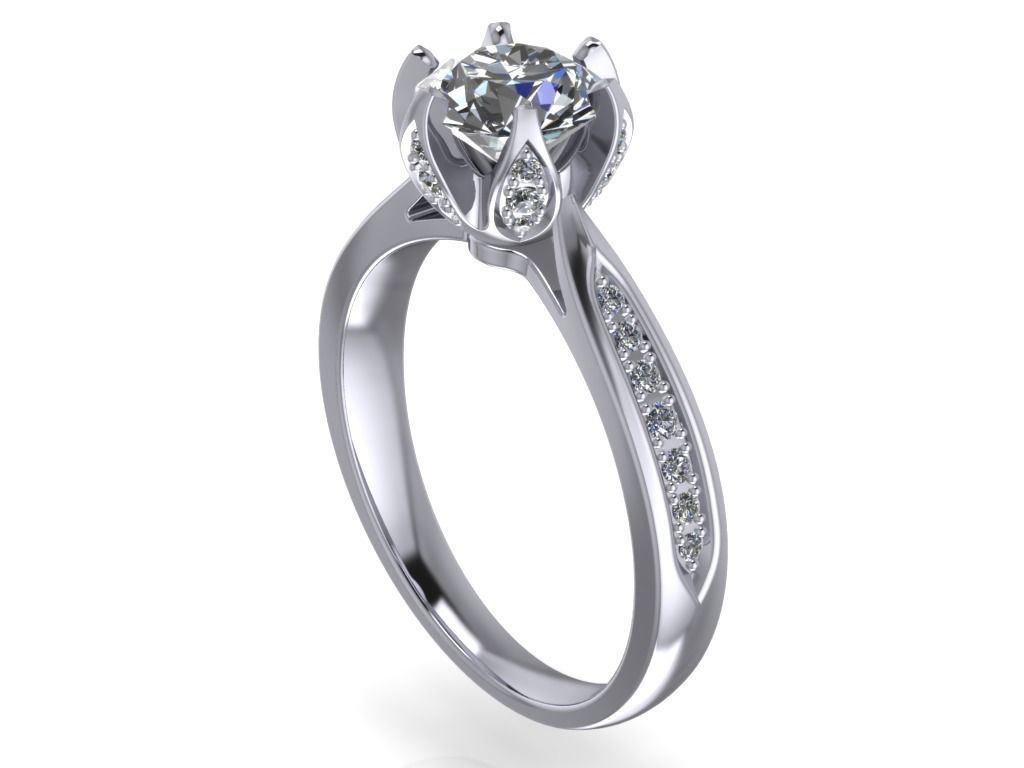 JEWELRY ENGAGEMENT RING STL FILE FOR DOWNLOAD AND PRINT- CC22 3D print model_2