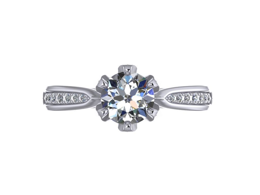 JEWELRY ENGAGEMENT RING STL FILE FOR DOWNLOAD AND PRINT- CC22 3D print model_3