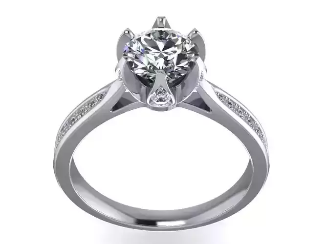 JEWELRY ENGAGEMENT RING STL FILE FOR DOWNLOAD AND PRINT- CC22