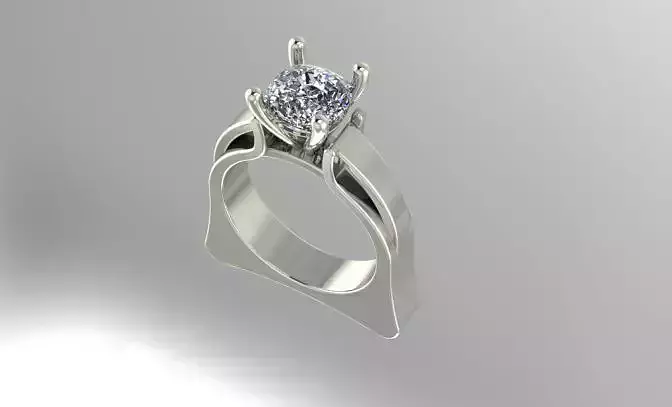 Cushion engagement ring