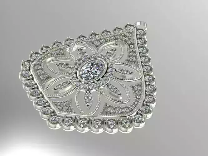 Filigree diamond earring