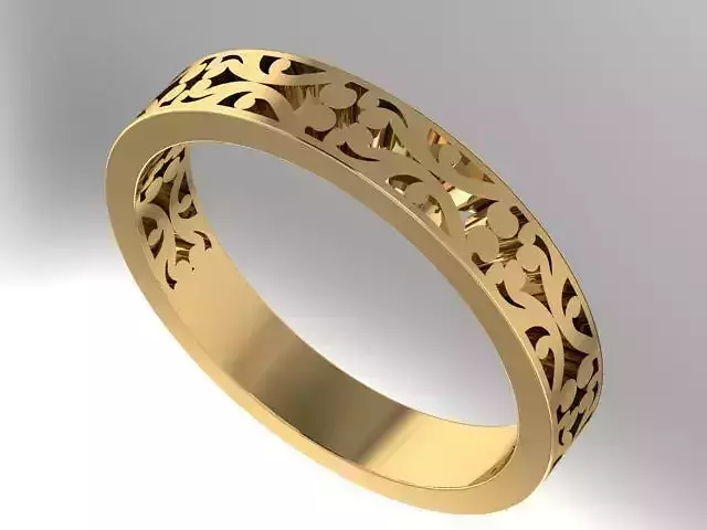 Filigree wedding band
