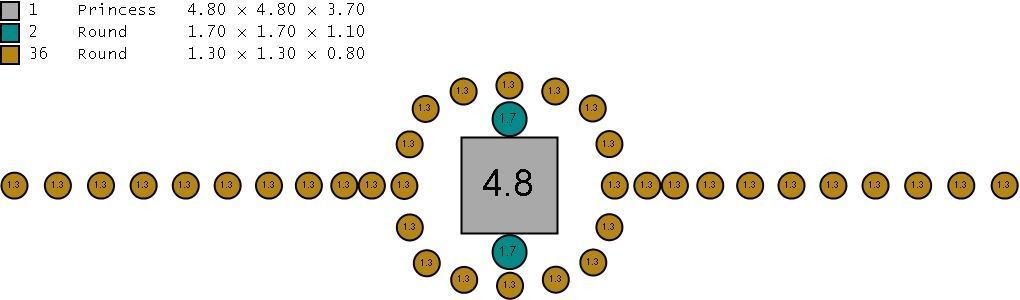 Halo engagement ring 3D print model_2
