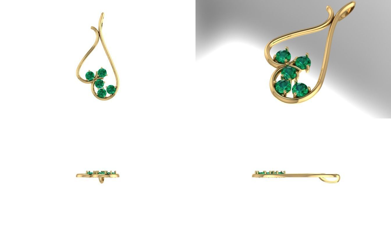 Heart pendant 3D print model_1