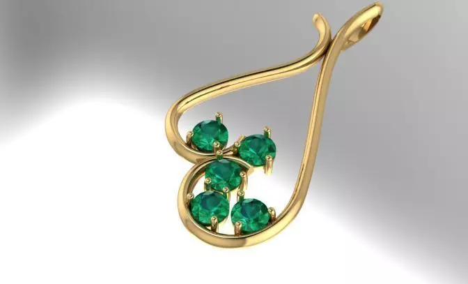 Heart pendant 3D print model_0