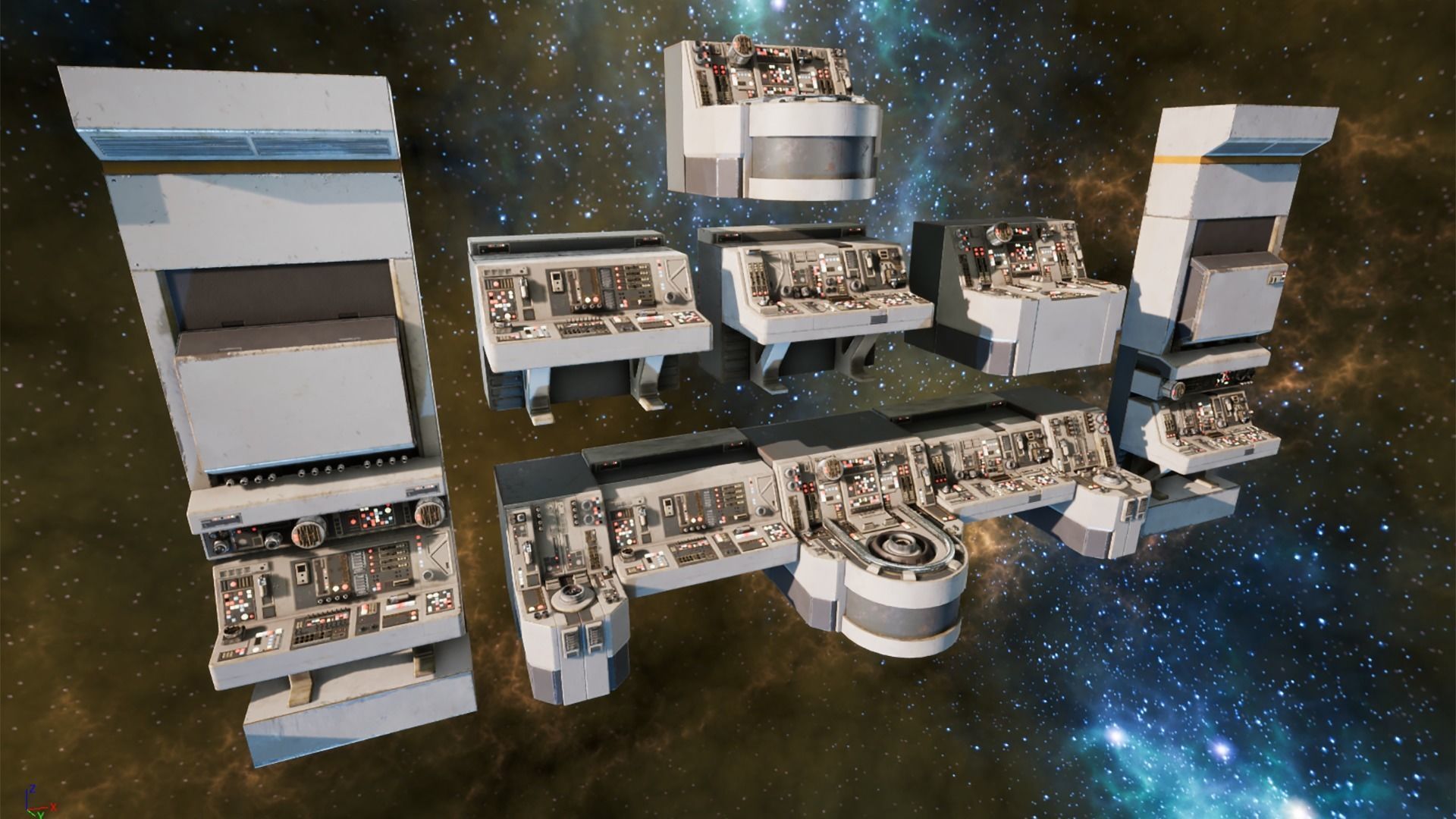Sci Fi Interior Asset Pack 1 Low-poly 3D model_12