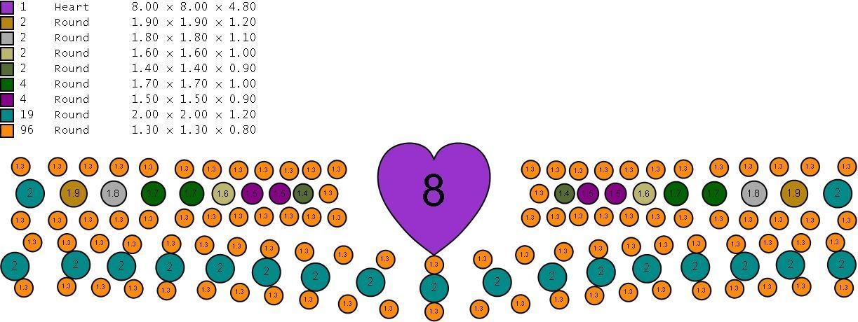 wedding set engagement ring with heart cut diamond 3D print model_2