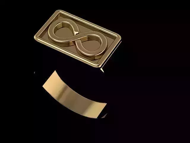 mens infinity ring 3D print model