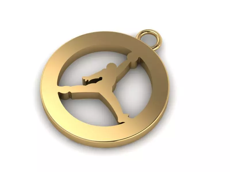 jumping man pendant 3D print model_0