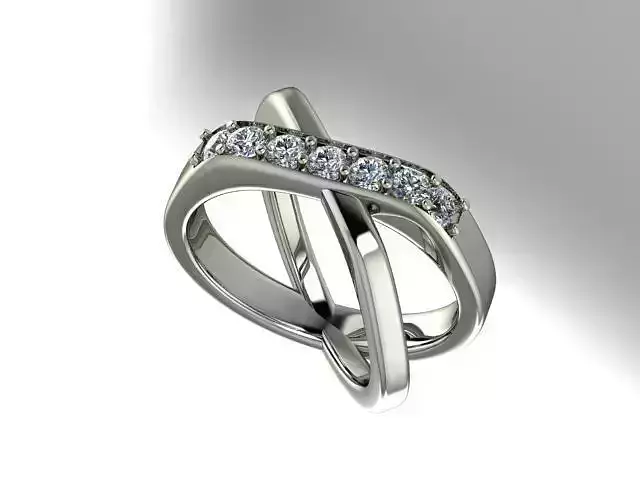 X ring cross diamond