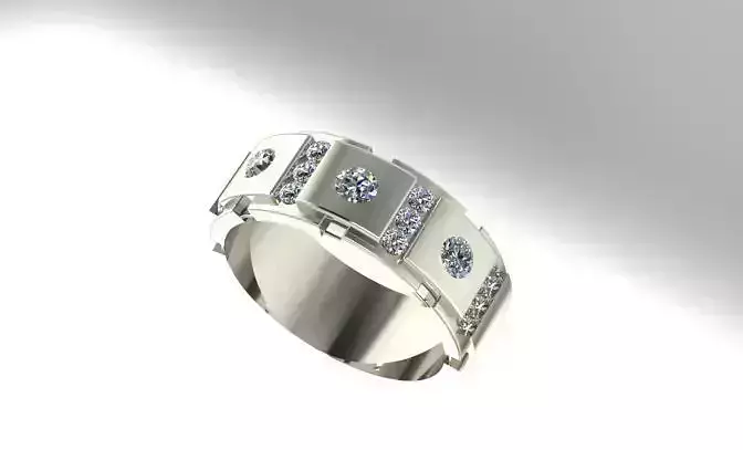 Mens wedding ring 3D print model
