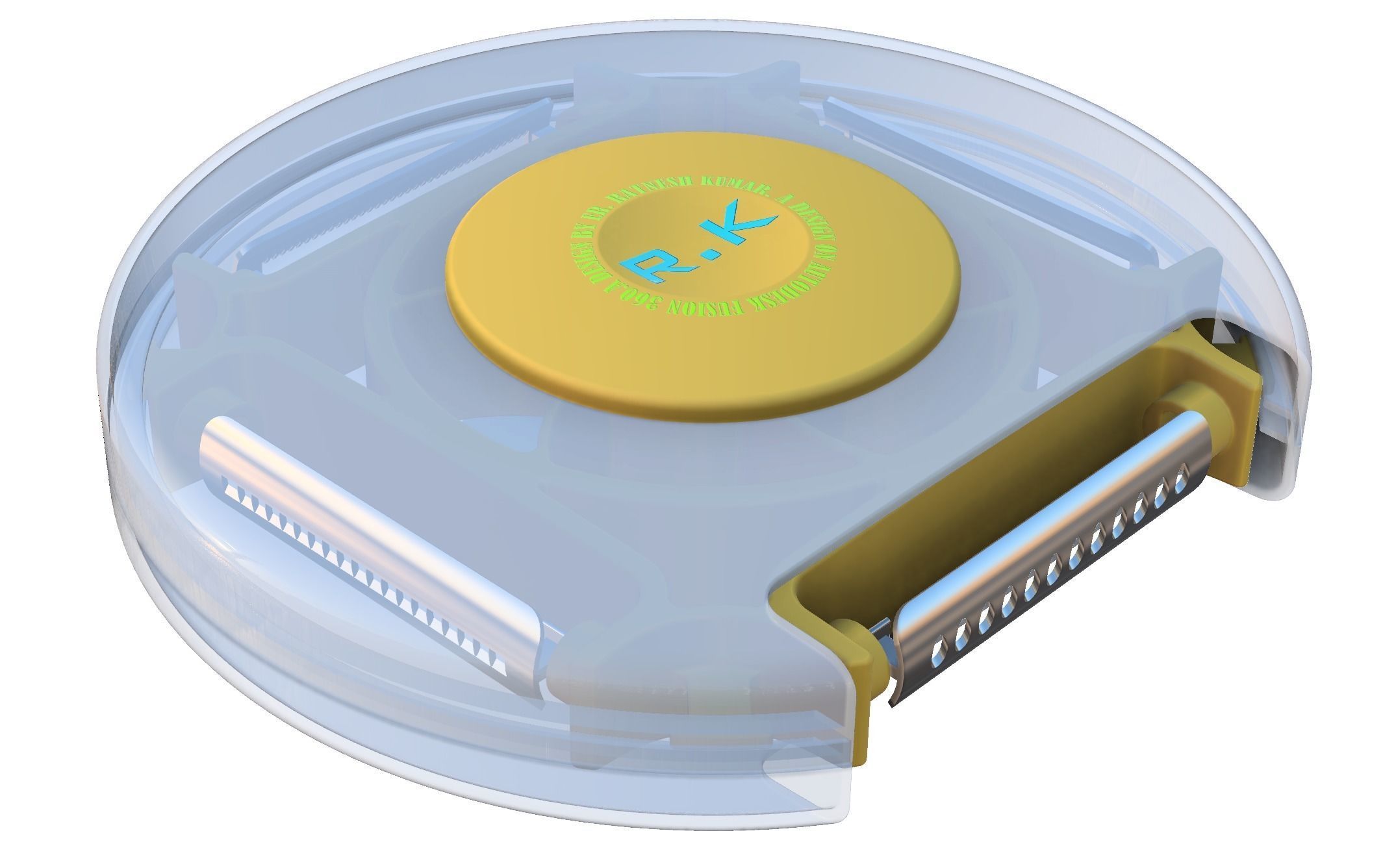 Four blade rotary peeler  3D model_7